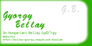 gyorgy bellay business card